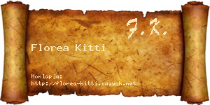 Florea Kitti névjegykártya